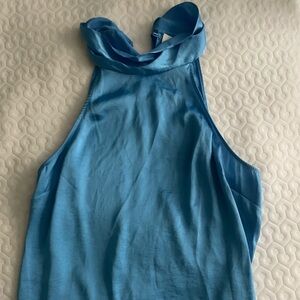 Wilfred Satin Halter Cami in Bright Blue